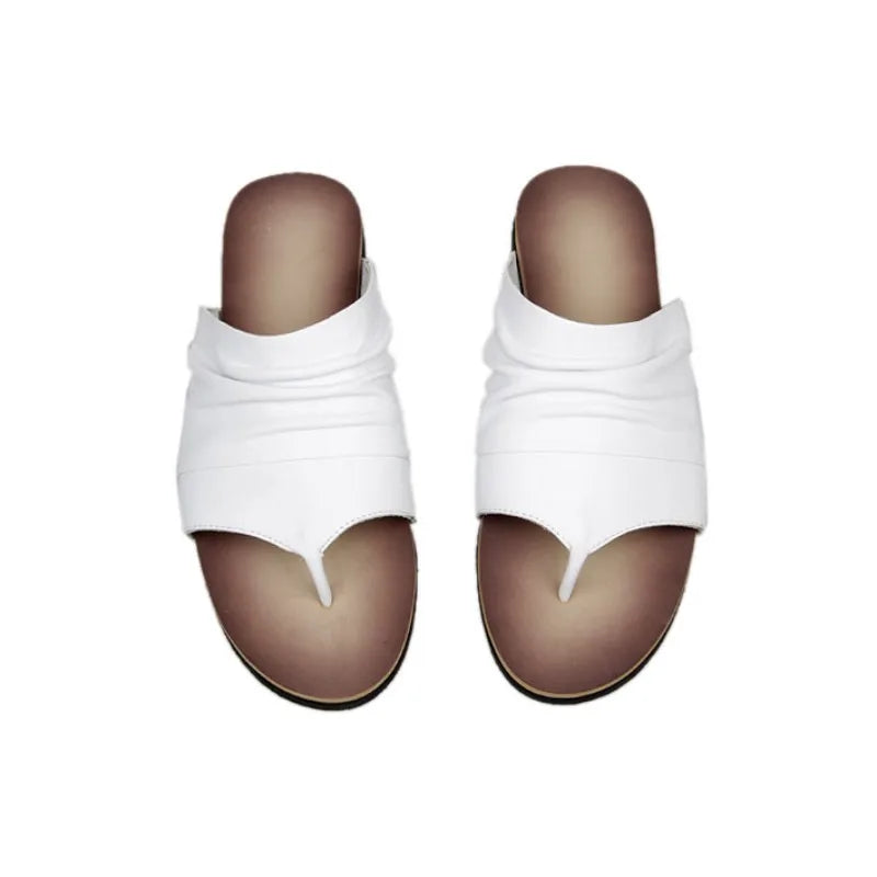 Classic Genuine Leather Slip-On Sandals