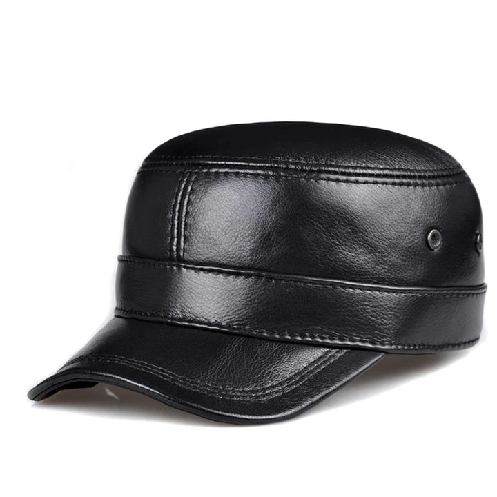 Genuine Leather Snapback Golf Cap