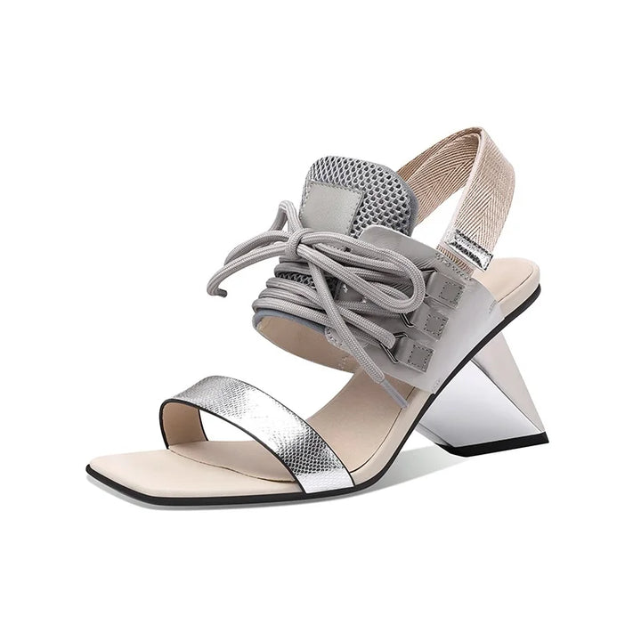 Outdoor Elegance Strange Heels Sandals