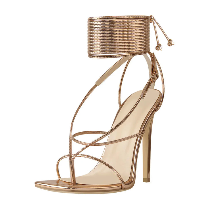 String Of Hearts Square Toe Sandals