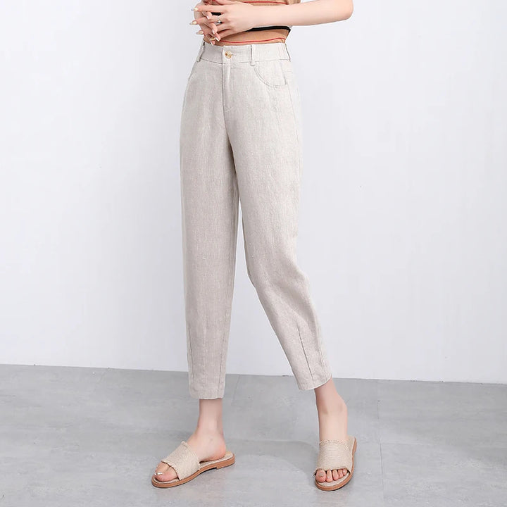 High Waist Ankle Harem Pants