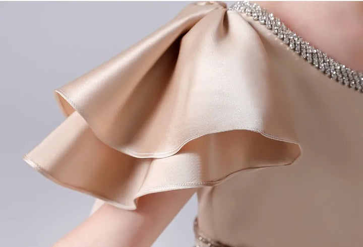 Exquisite One-Shoulder Girl's Ball Gown