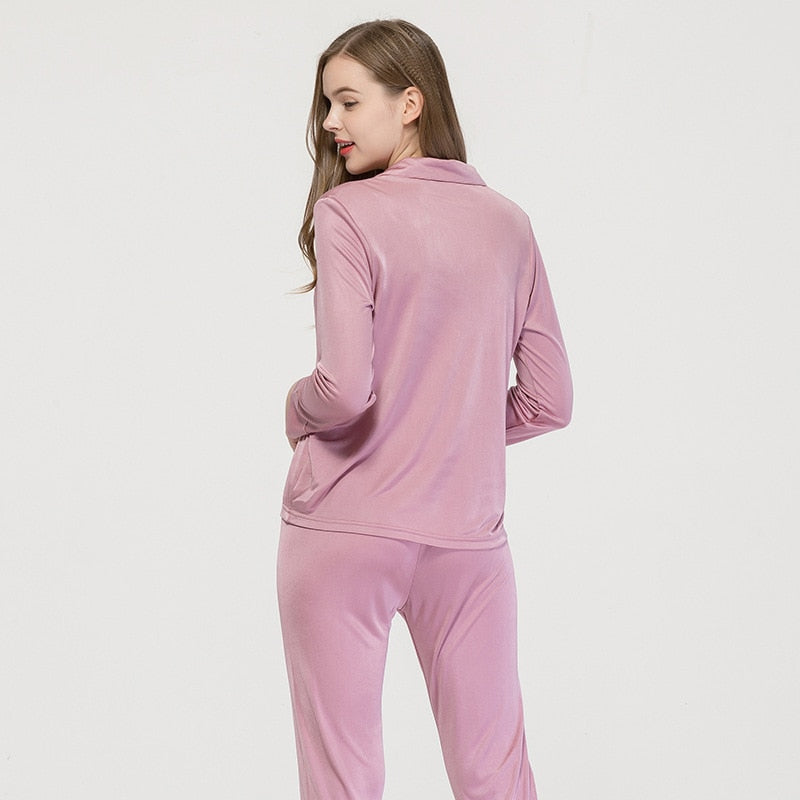 Silk Knitting Women's Mulberry Silk Pajamas Set| All For Me Today