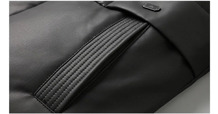 Natural Real Leather Luxury Duck Down Jacket