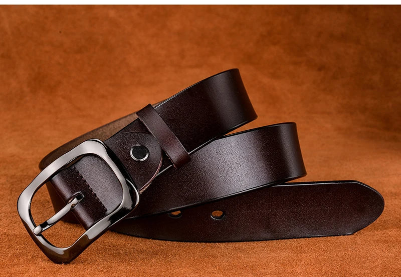 Luxury Metal Buckle Cowhide Belt