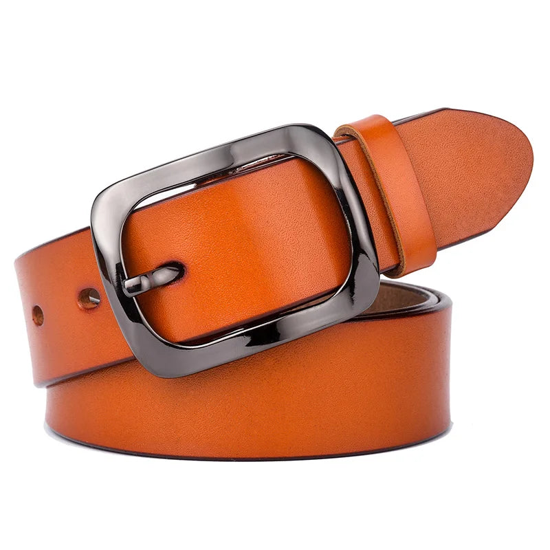 Luxury Metal Buckle Cowhide Belt