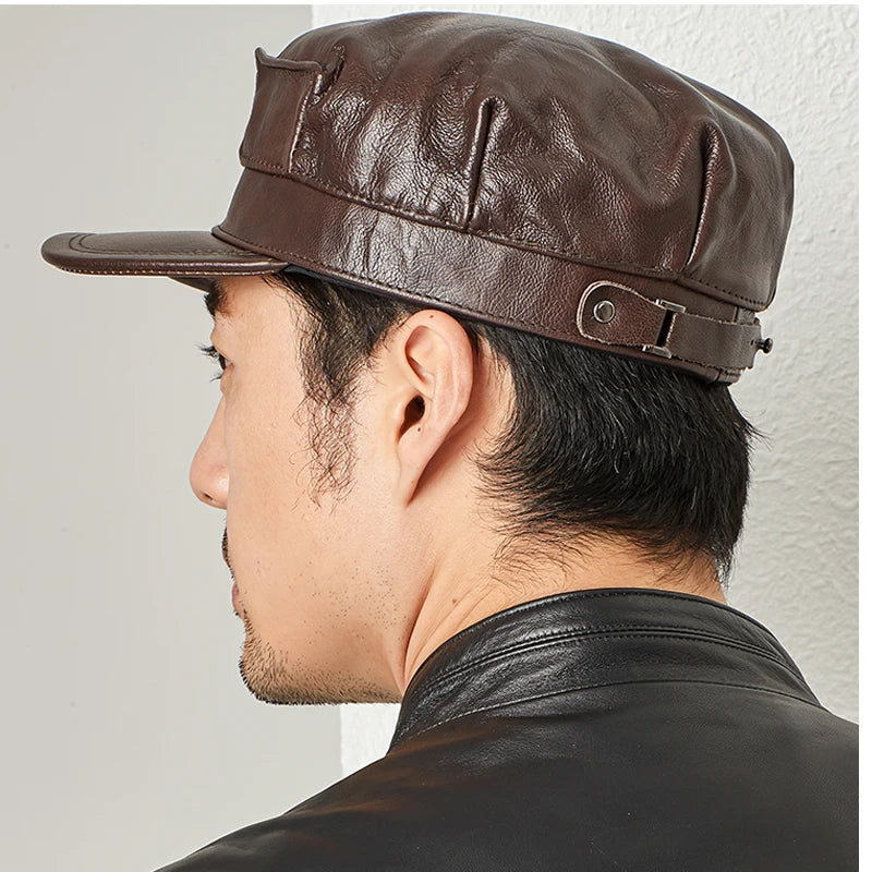 Thermal Genuine Leather Cadet Cap