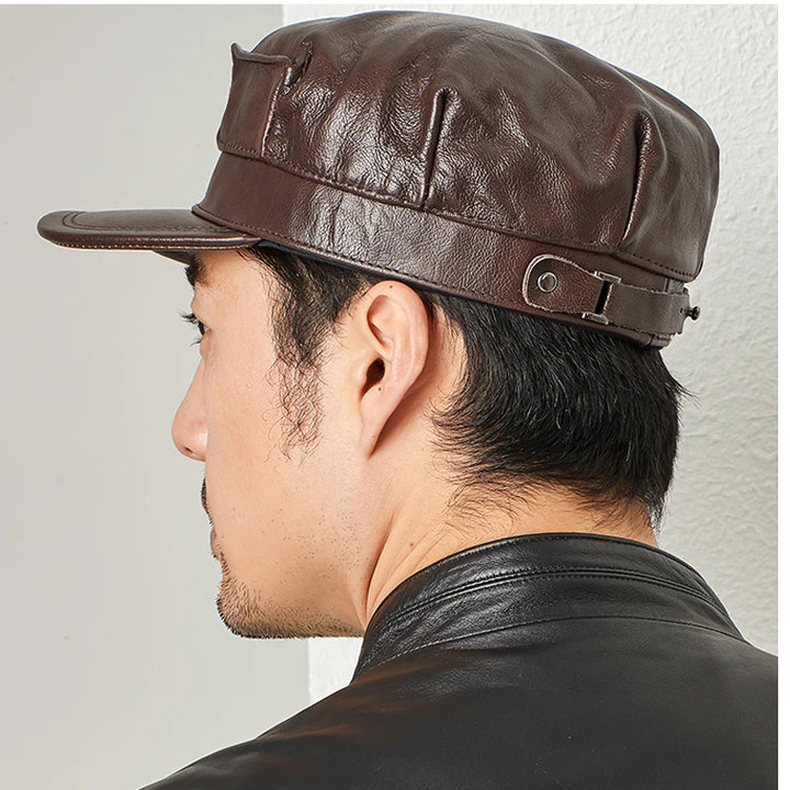 Thermal Genuine Leather Cadet Cap
