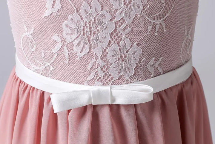 Stunning Short Sleeves Little Bridesmaid Dress