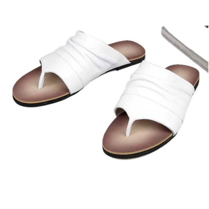 Classic Genuine Leather Slip-On Sandals