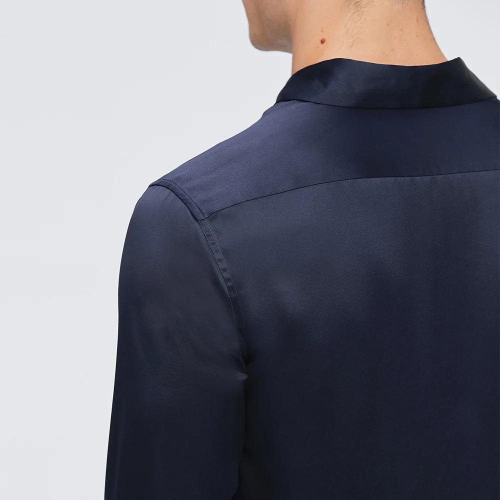 Versatile Long Sleeve Silk Shirt