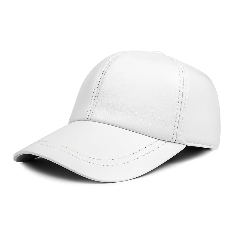 Casual Genuine Leather Baseball Cap