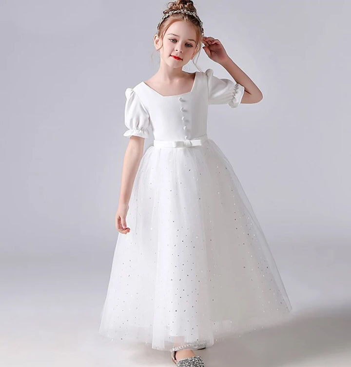 Delighted Sparkly Tulle Girl's Evening Dress