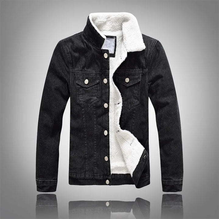 Bomber Wool-Lined Denim Jacket
