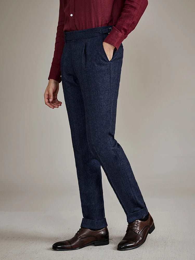 Deep Blue Formal Wool Pants