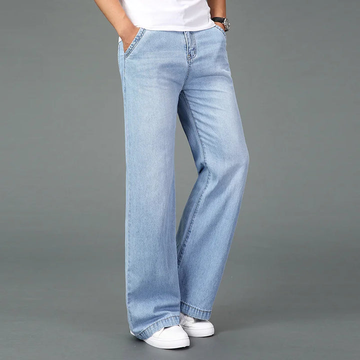 Lightweight Wide-Leg Jeans Pants