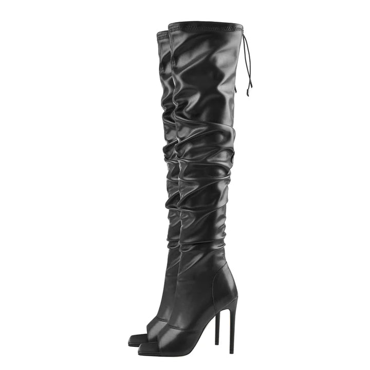 Bold Over-the-Knee Zipper Boots