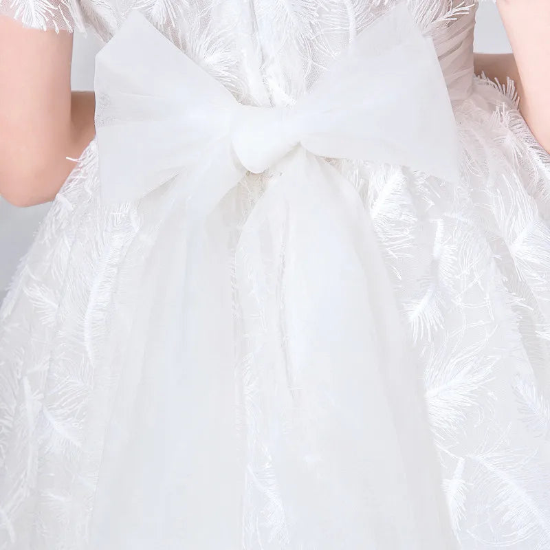 Cute Feather Flower Girl&