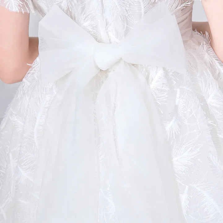 Cute Feather Flower Girl&