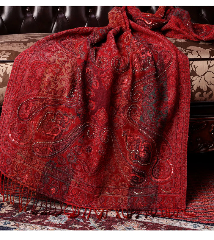 High-end Beading Wool Shawl