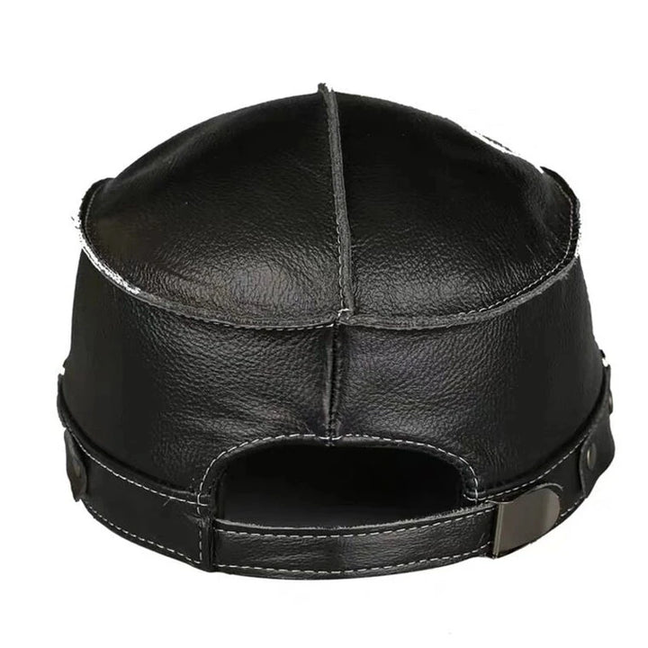 Fashionable Real Leather Baseball Cap