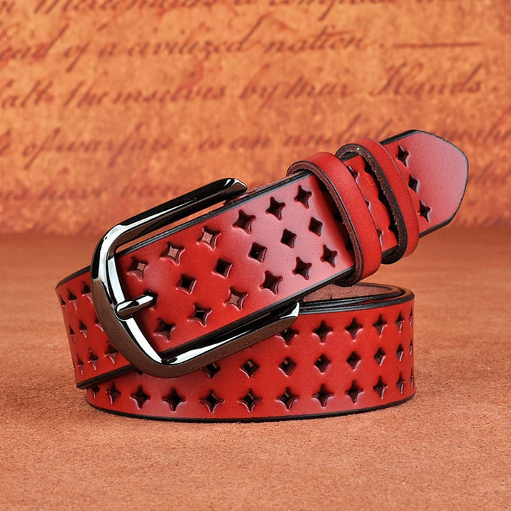 Stylish Hollow Out Leather Belt
