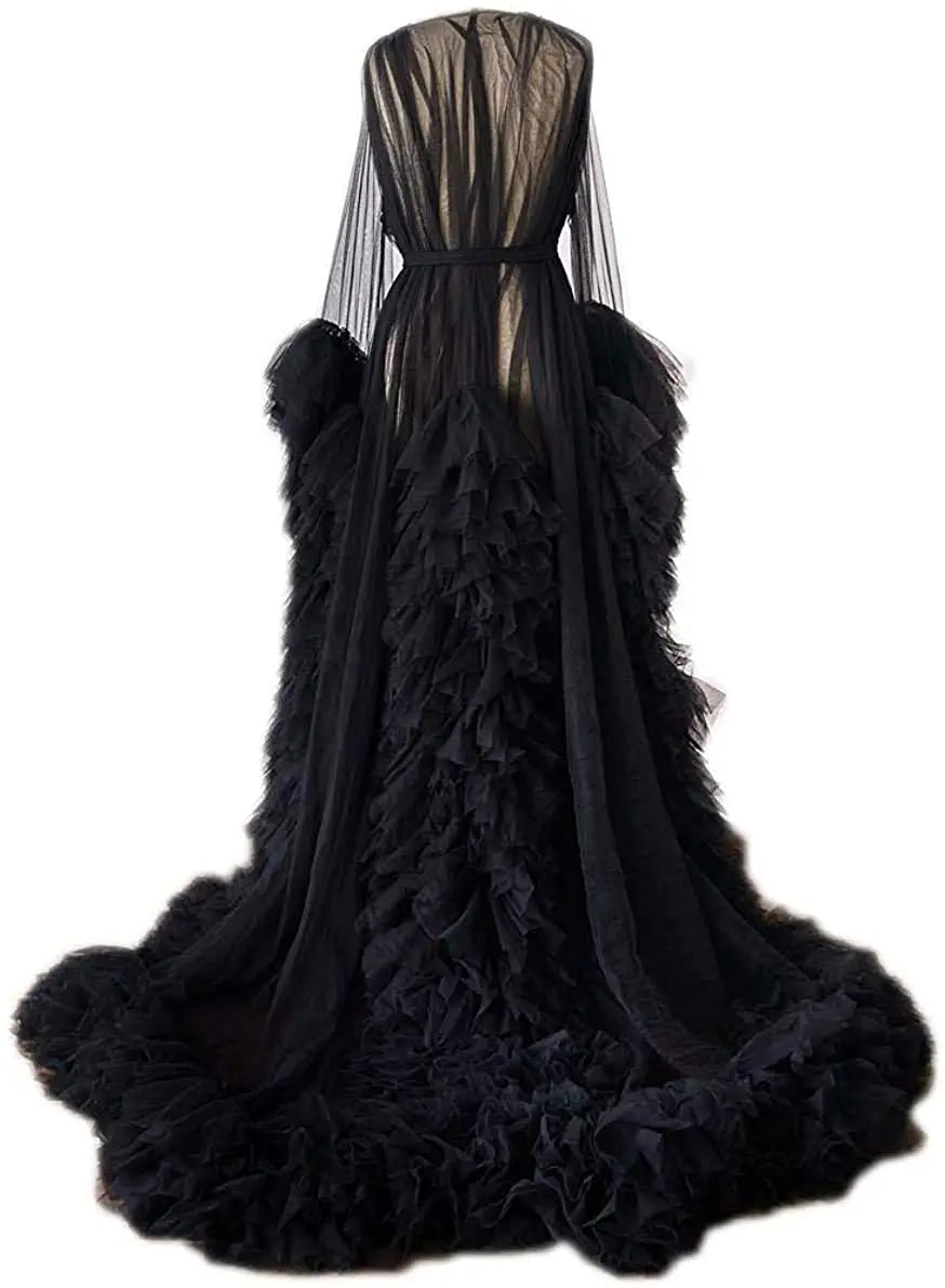 Exquisite Fluffy Tulle Maternity Dress