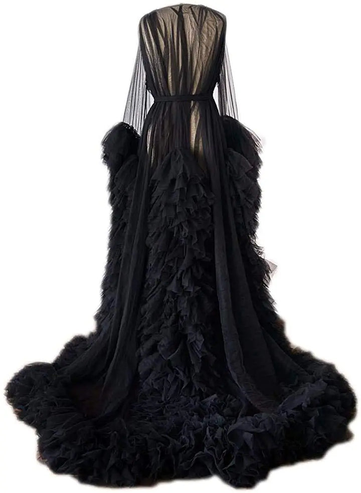 Exquisite Fluffy Tulle Maternity Dress