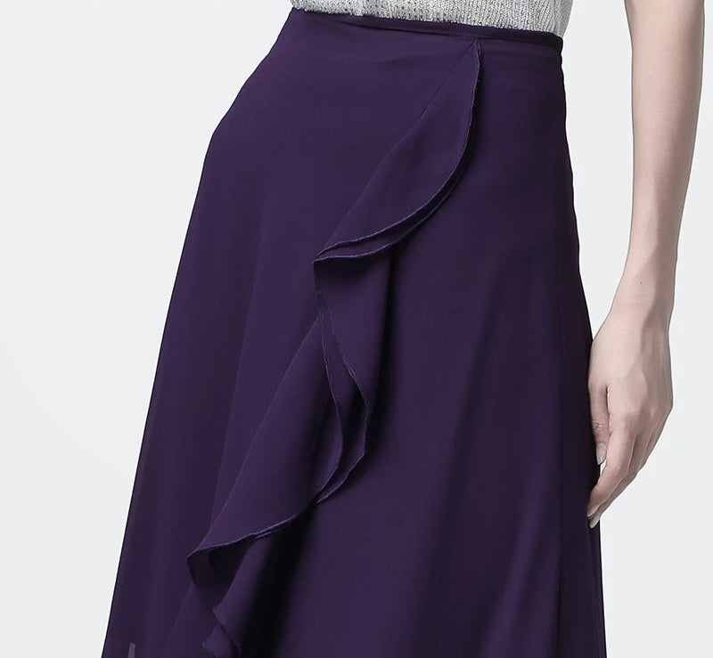 Elegant High Waist Slim-fit Maxi Skirt