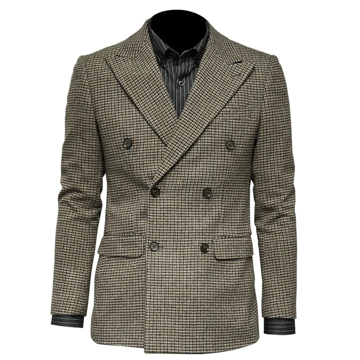 Regal Double Breasted Plaid Blazer