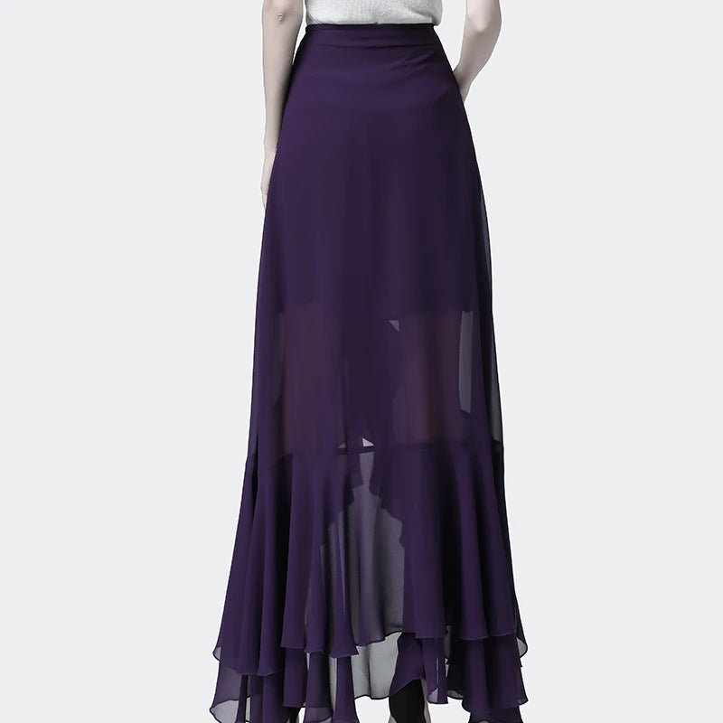 Elegant High Waist Slim-fit Maxi Skirt