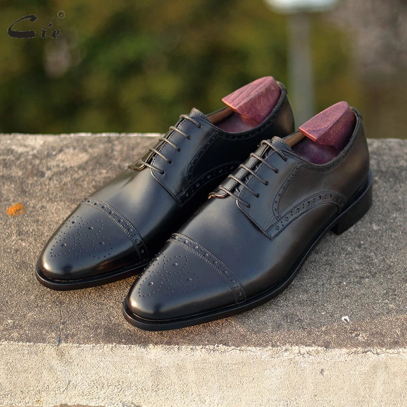 Full Grain Calf Semi-Brogues Shoes