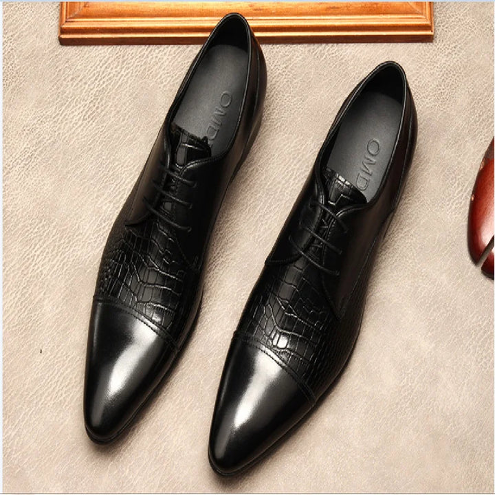 Stylish Pointed Toe Lace-Up Dress Shoes