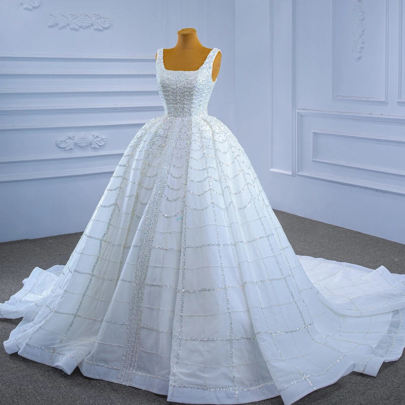 Luxurious Glitter Crystal Wedding Gown