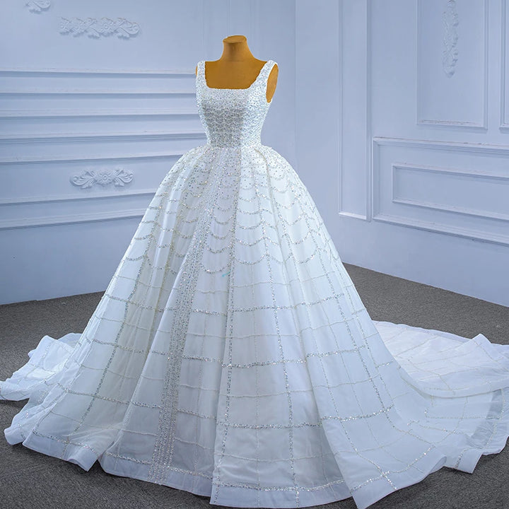 Luxurious Glitter Crystal Wedding Gown