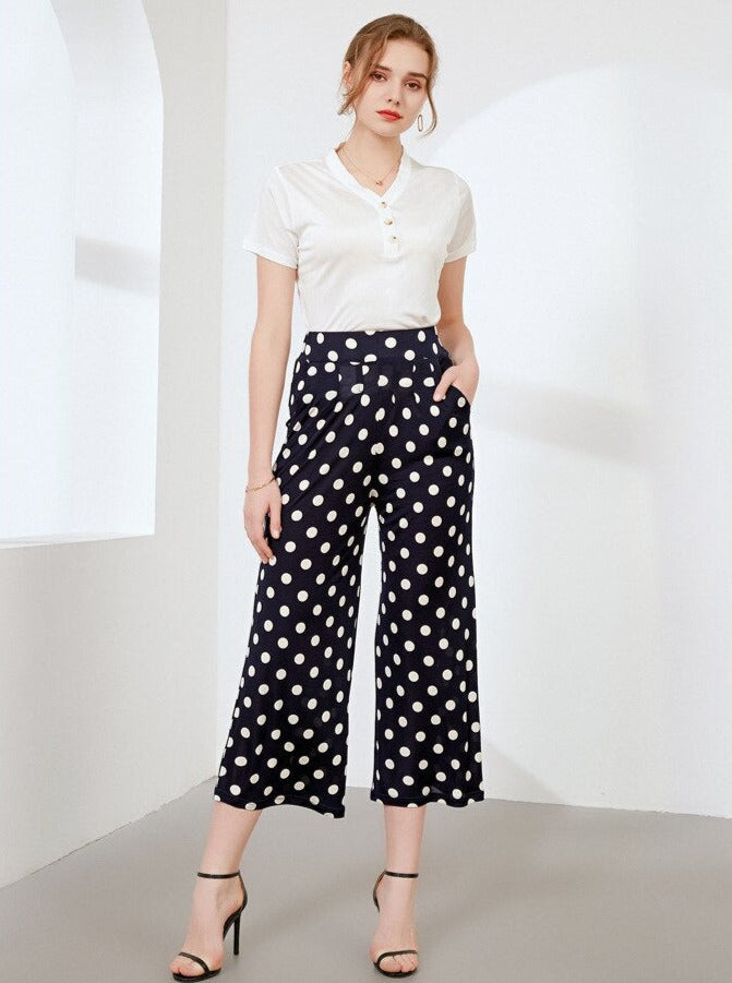Big Dot Mulberry Silk Women's Slim Pants| All For Me Today