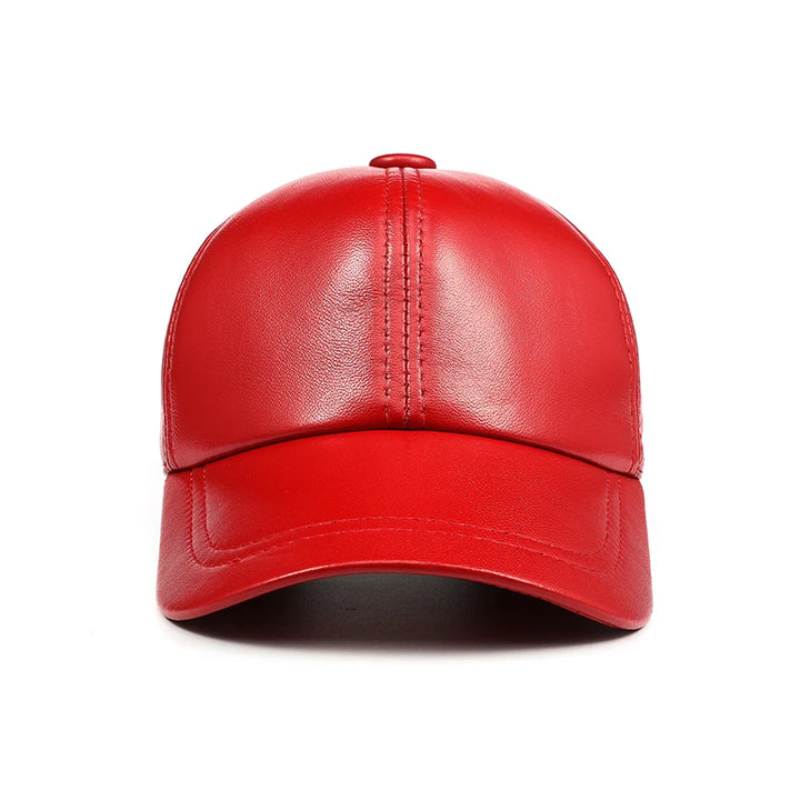 Casual Genuine Leather Baseball Cap
