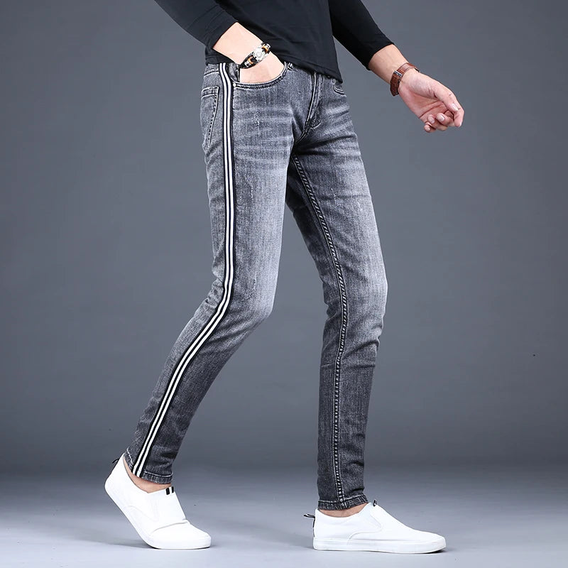 Side Stripe Jeans Pants