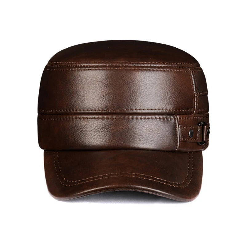 Elegant British Leather Adjustable Cap