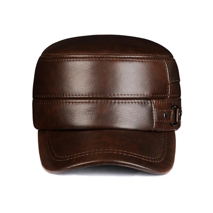 Elegant British Leather Adjustable Cap