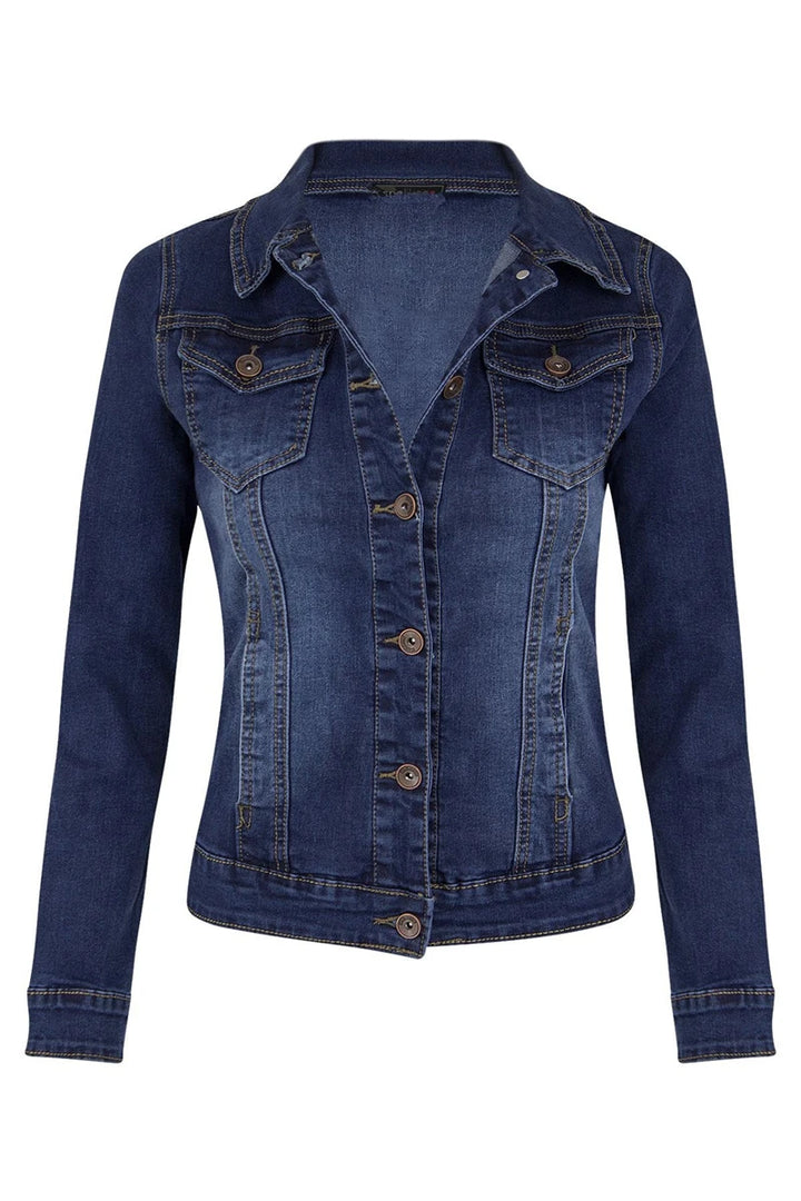 Timeless Stretch Denim Jean Jacket