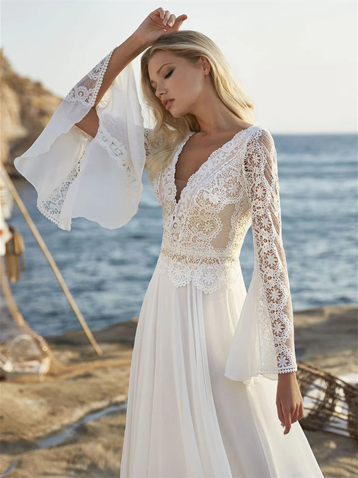 Show-stopping Bohemian Wedding Gown