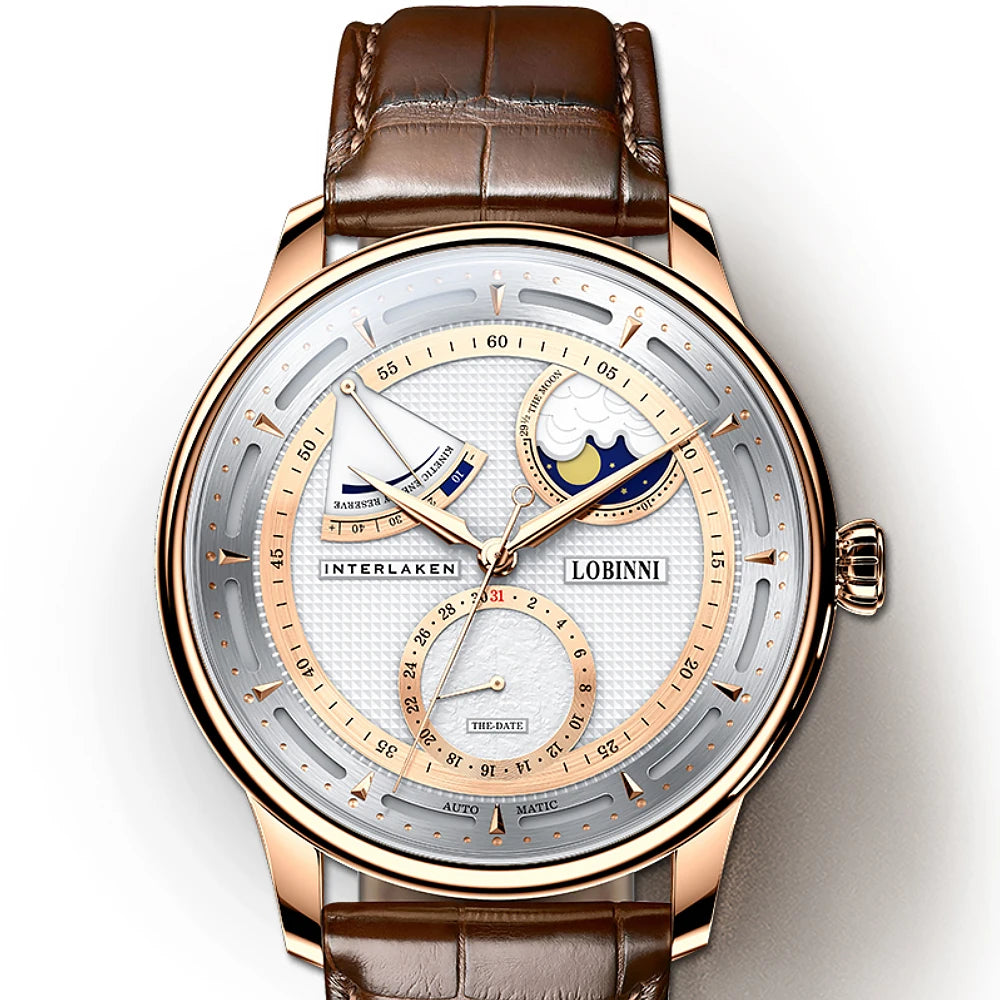 Refined Moon Phase Mechanical Watch
