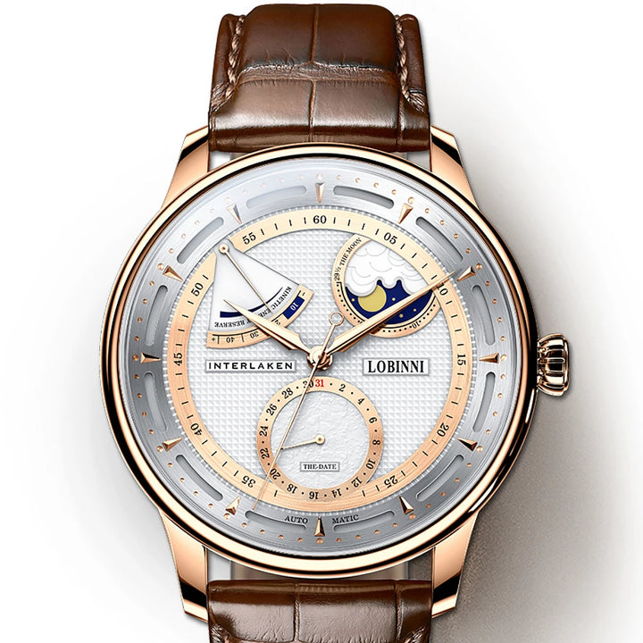 Refined Moon Phase Mechanical Watch