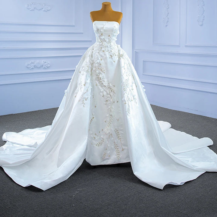 Refined Tube Top Appliques Bridal Gown