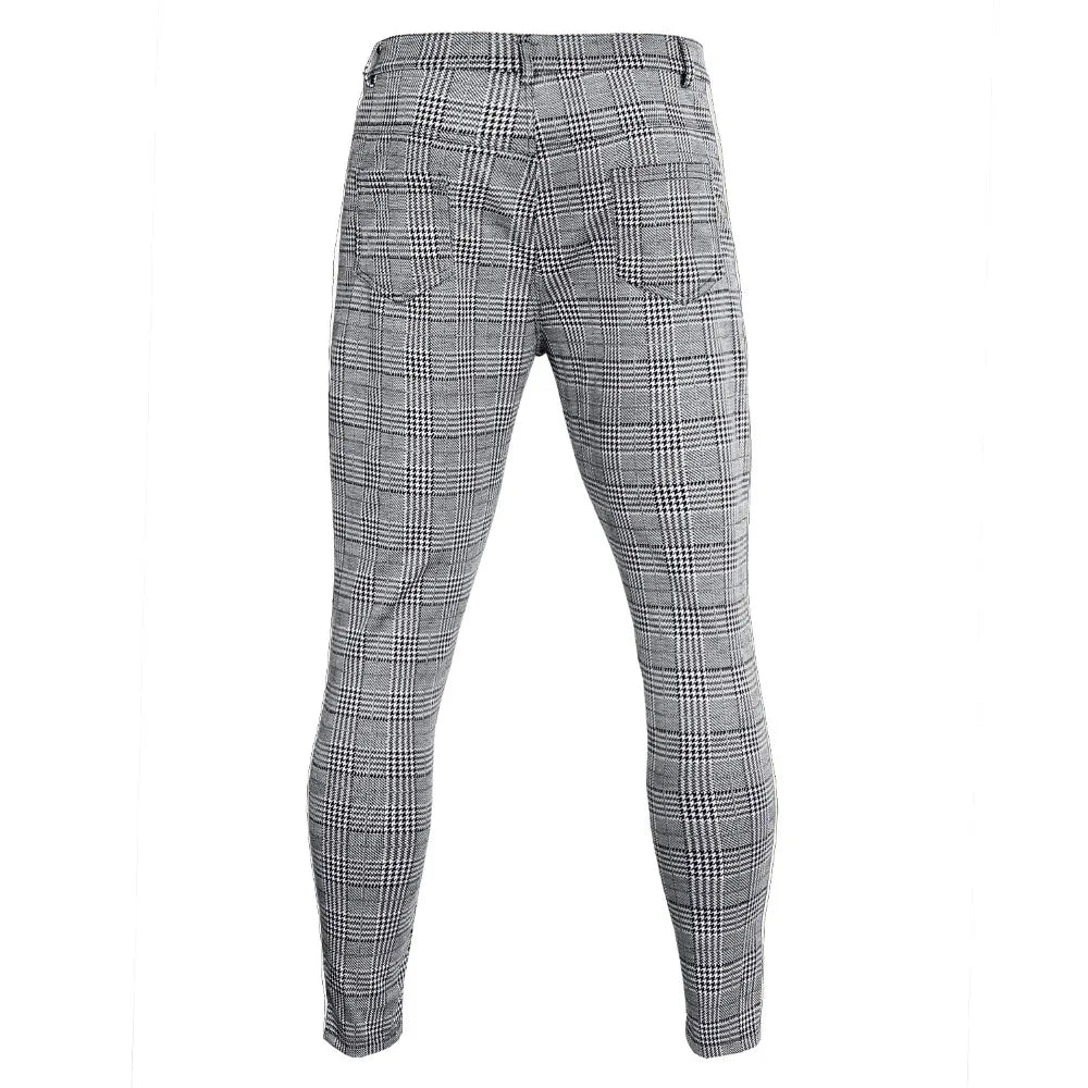 Trendy Plaid Stripe Jogger Pants