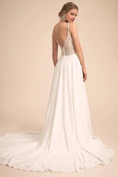 Charming V-neckline Wedding Dress