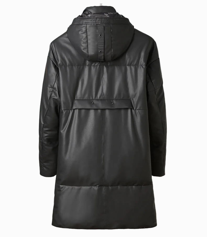 Natural Real Leather Luxury Duck Down Jacket