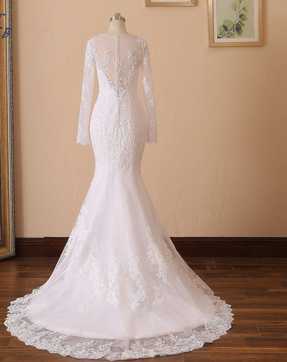 Love Me Right Lace Appliques Bridal Gown| All For Me Today