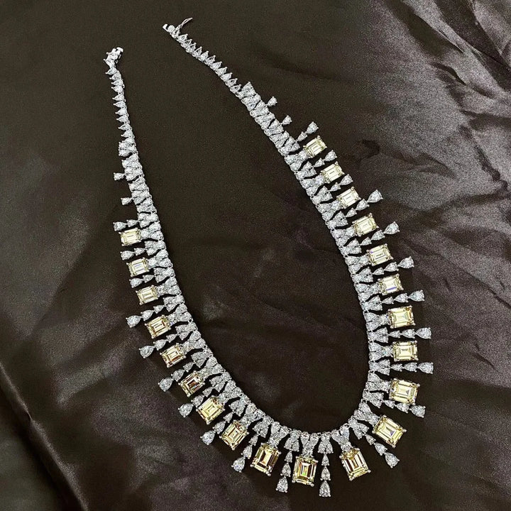 Luxury Emerald Cut Pendant Necklace